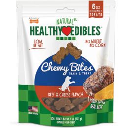 Nylabone Healthy Edibles Chewy Bites Dog Training Treats Beef Cheese; 1ea-6 oz