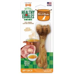 Nylabone Healthy Edibles Broth Bone All Natural Dog Treats Made With Real Bone Broth 1 Count; 1ea-Giant Up To 50 lb