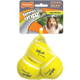 Nylabone Power Play Dog Tennis Ball Gripz Tennis; 1ea-Medium 3 ct