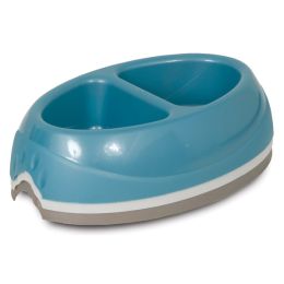 Petmate Ultra Double Diner Dog Bowl Lightweight Assorted Large