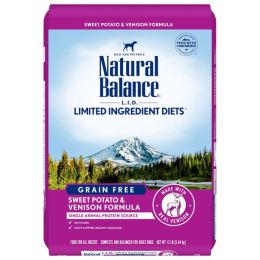 Natural Balance Pet Foods L.I.D. Adult Dry Dog Food Sweet Potato  Venison, 1ea/12 lb