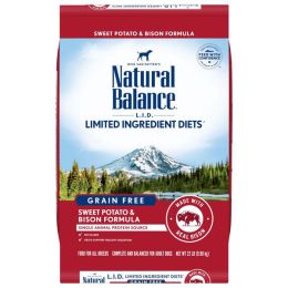 Natural Balance Pet Foods L.I.D. Adult Dry Dog Food Sweet Potato  Bison, 1ea/22 lb