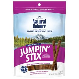 Natural Balance Pet Foods L.I.D Grain Free Jumpin' Stix Dog Treats Standard, Venison, 1ea/4 oz
