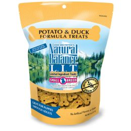 Natural Balance Pet Foods L.I.T. Original Biscuits Small Breed Dog Treats Duck  Potato, 1ea/8 oz