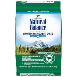 Natural Balance Pet Foods LID Lamb and Brown Rice Puppy Dry Dog Food 24 lb