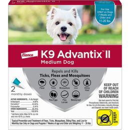 K9 Advantix II Dog Medium Teal 2-Pack
